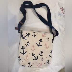 Tommy Hilfiger Blue and Red Anchor Crossbody